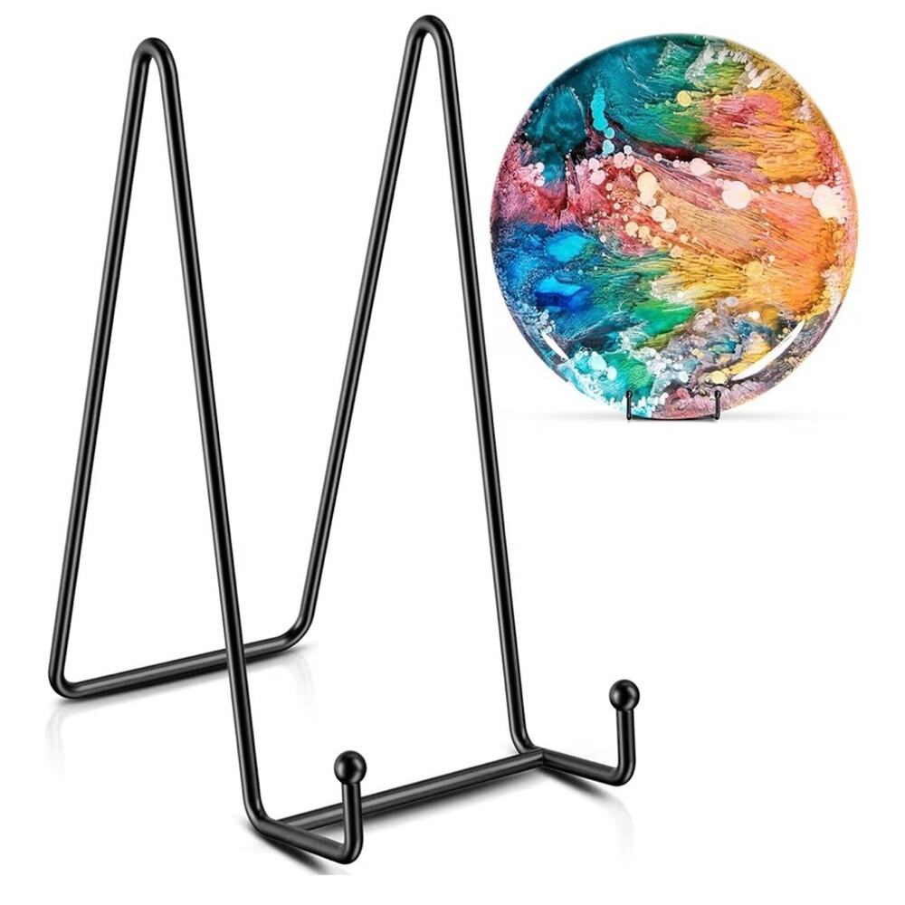 Black Metal Display Stand 8”, Set of 2 (A185)
